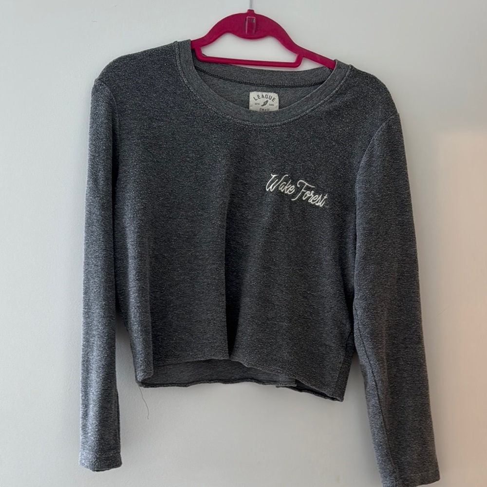 Wake Forest Charcoal Cropped Sweatshirt